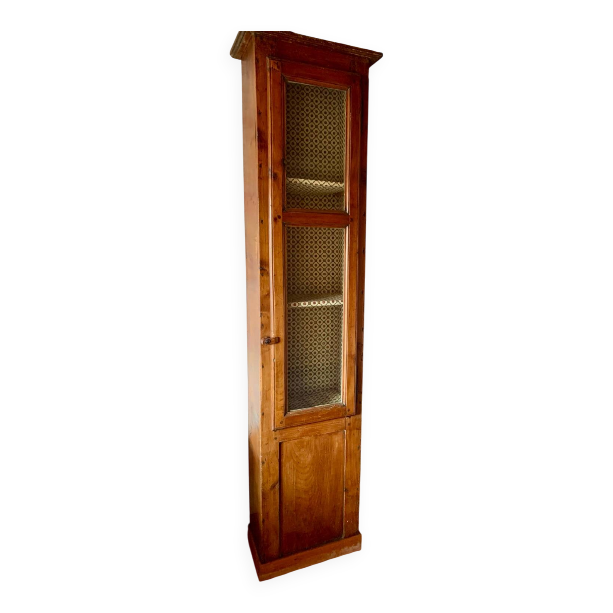 Antique solid wood display cabinet – narrow cabinet