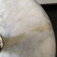Marble cheese platter and silver metal 1970
