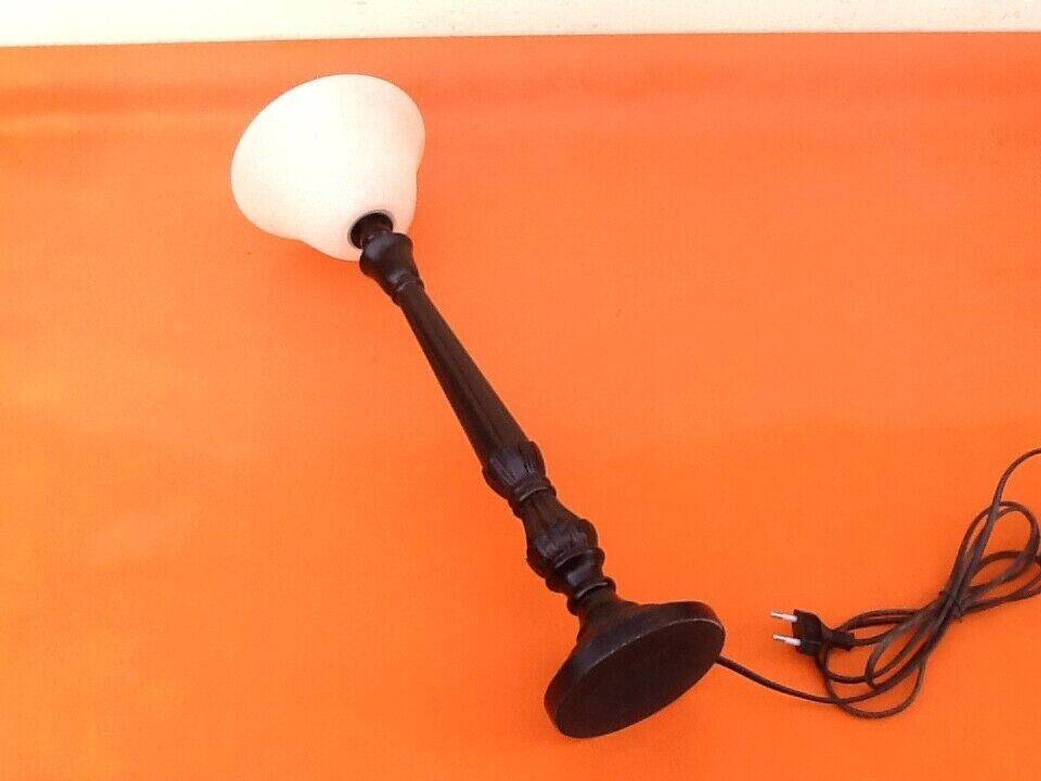 Lampe à poser   Cloche abat jour / Tulipe verre granité