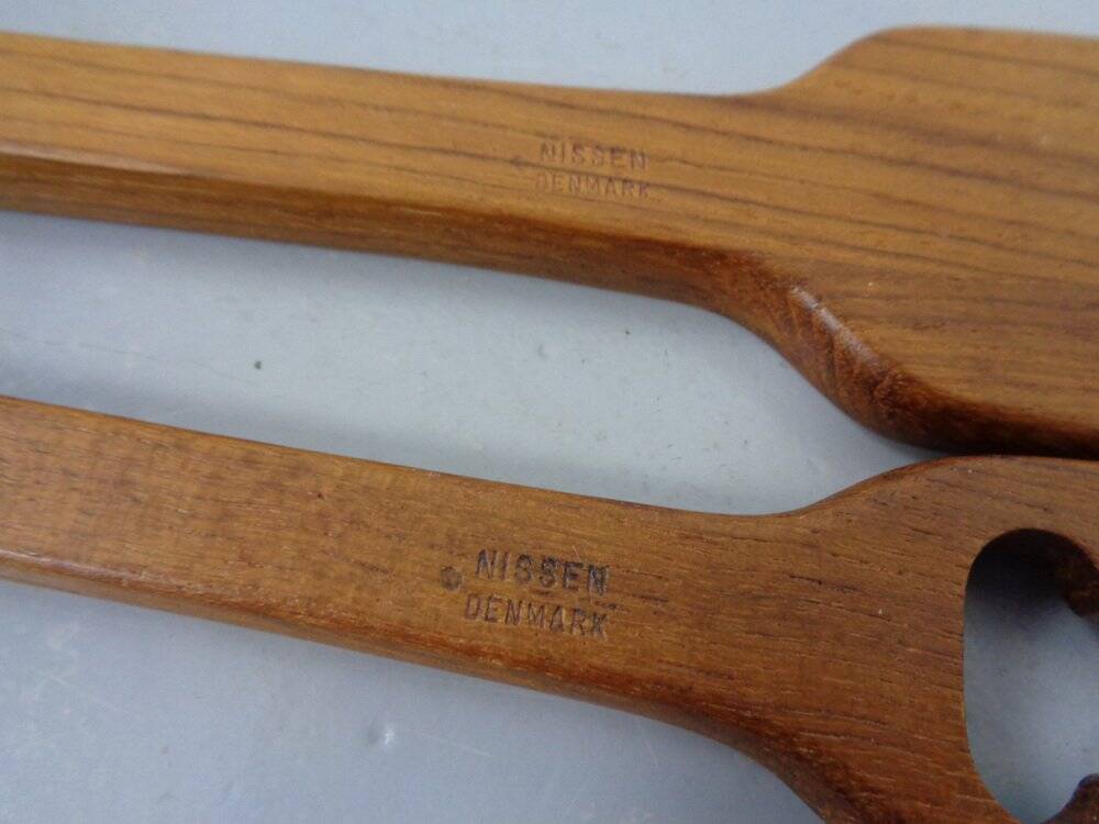 Mid-Century Teak Salad Bowl and Spoons by Richard Nissen for Nissen, 1960s, Set of 3