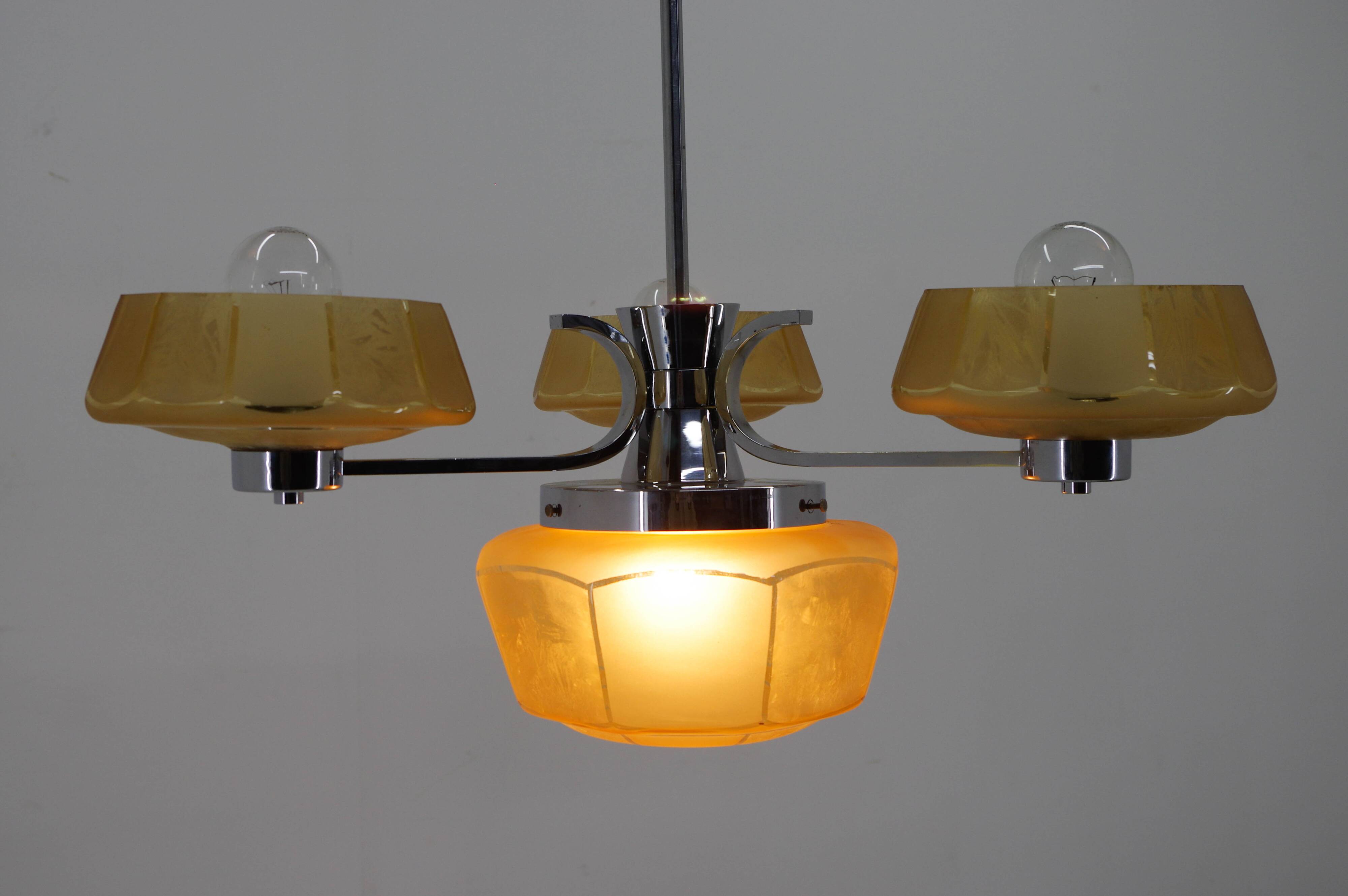 Art Deco Chandelier, 1940s