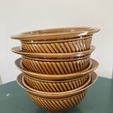 Set of eared bowls in Sarreguemines earthenware