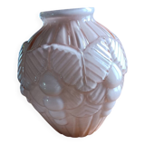 Art Deco pink opaline vase