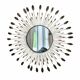 Vintage metal sun mirror in the style of Line Vautrin