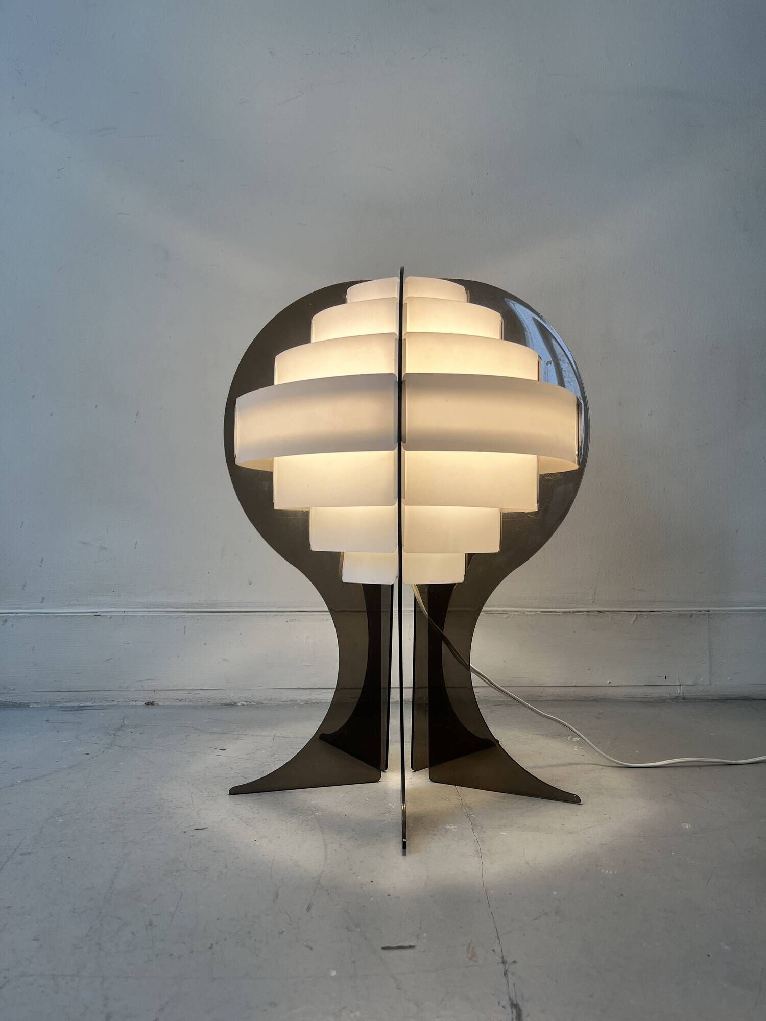 Space age design lamp in plexiglass by Flemming Brylle and Preben Jacobsen, Denmark 1960s