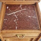 Art Deco style bedside table in solid oak, 1930s