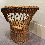 Vintage wicker armchair