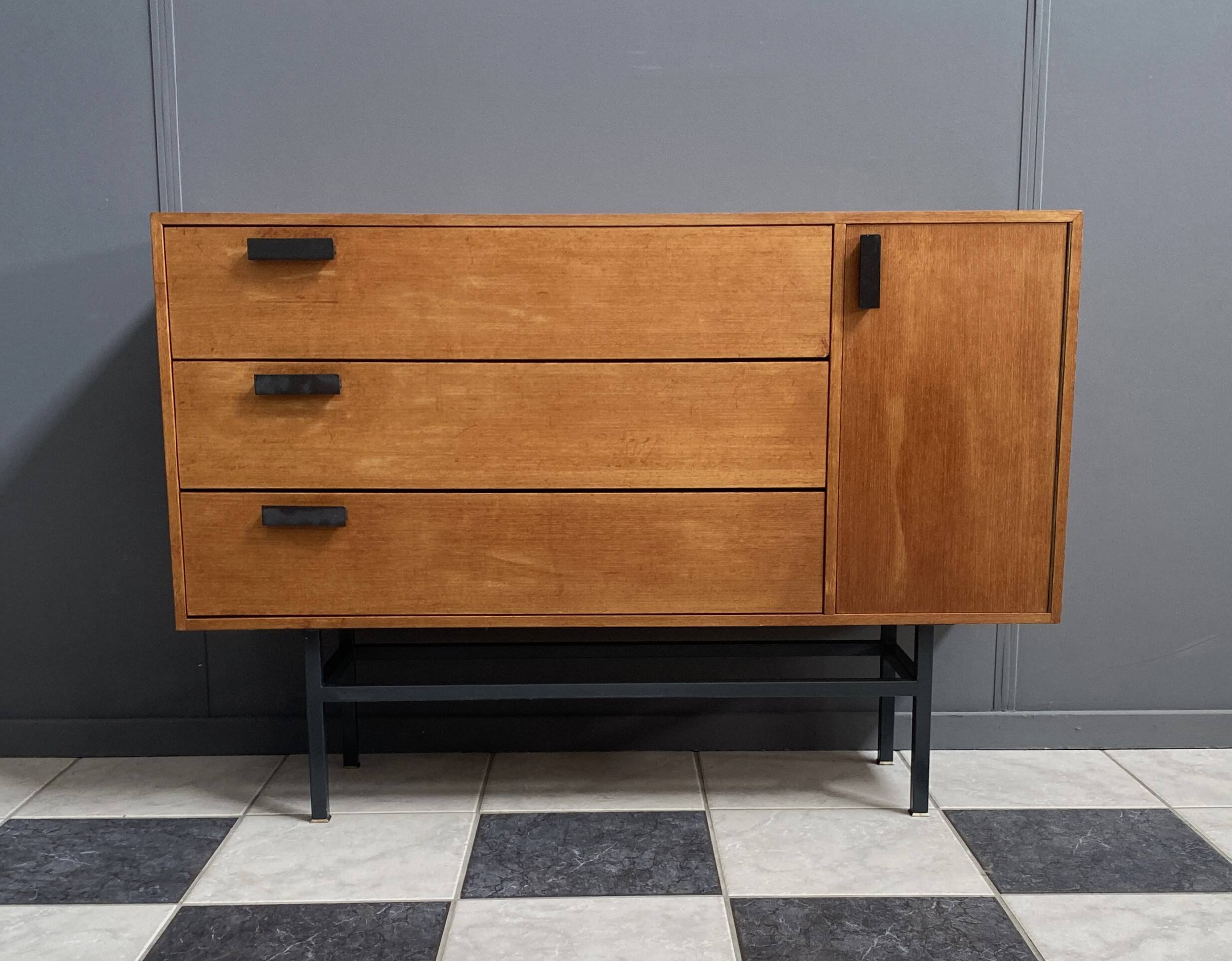 Cabinet en bois de rangement pour chaussures des années 1970