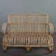 Vintage sofa Belse 8 rattan, 2 seater, Dutch Design, 1950