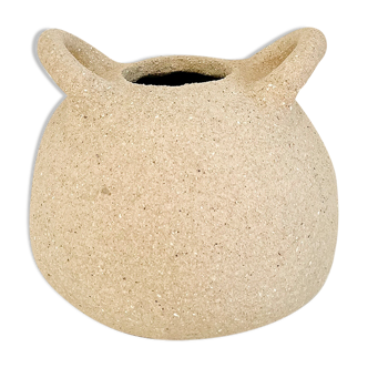 “Bouboulita” vase in beige stoneware Simoneloo