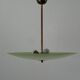 Art Deco ceiling light in green glass, 1940s, Germany
