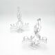 2 Candle holders "Fleur de Lys" – Cristal Art Vannes France – 1960