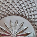 Champagne bucket in molded crystal with diamond tips