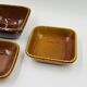 Lot 3 Square Plates Stoneware Deco Hälsingborg K.J. Svensson
