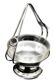 Art Nouveau sugar bowl, silver-plated brass, Poland, 1930s