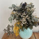 Sky blue ceramic vase
