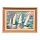 Original Swedish Oil on Panel – “Sailboats” by Bertil Thorell,  Signed