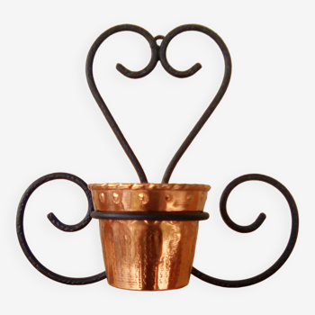 Flower wall mount wrought iron + copper 60s