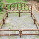 Double bed bamboo and rattan, vintage, 60s