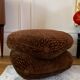 Vintage velvet pouf by Jacques Charpentier for Maison Jansen, 1970