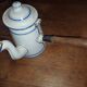 Enamelled sheet metal chocolate pot