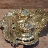 Double bronze inkwell