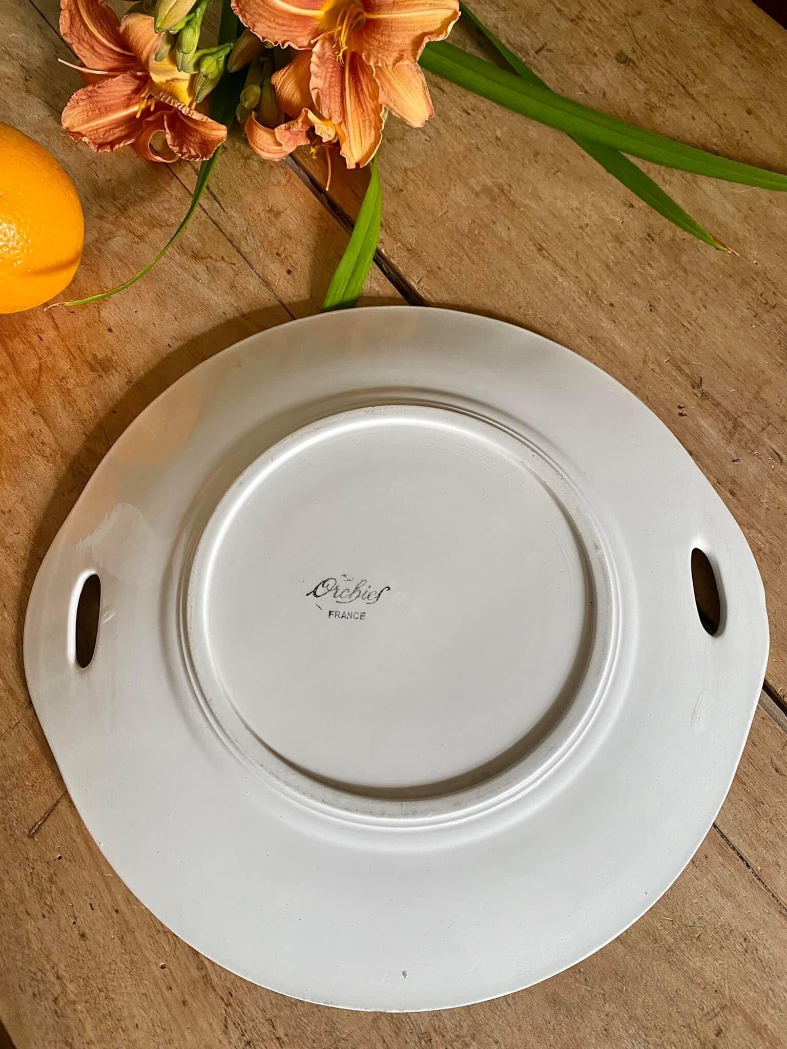 Old earthenware dish orchies france