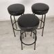 3 vintage black bar stools