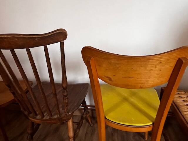 Set of 4 mismatched chairs