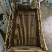 Rattan baby bed