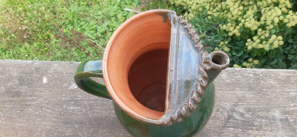 Mid-20th century glazed terracotta pitcher