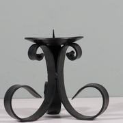 Vintage wrought iron chandelier for large candle.