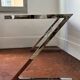 Space age desk in chrome and smoked glass, 1970s.