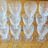 Service de 18 verres en cristal