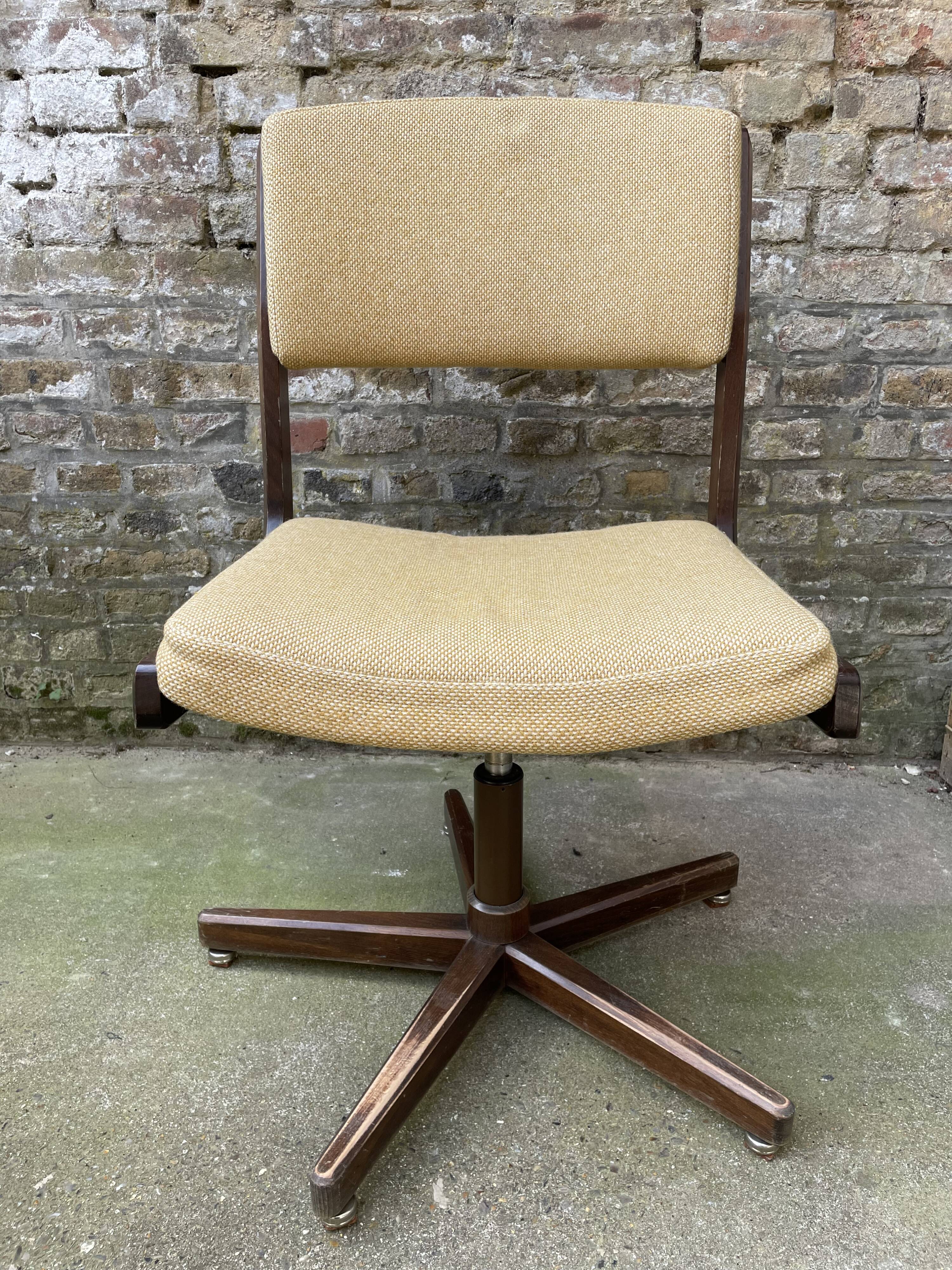 Vintage Scandinavian style swivel office chair