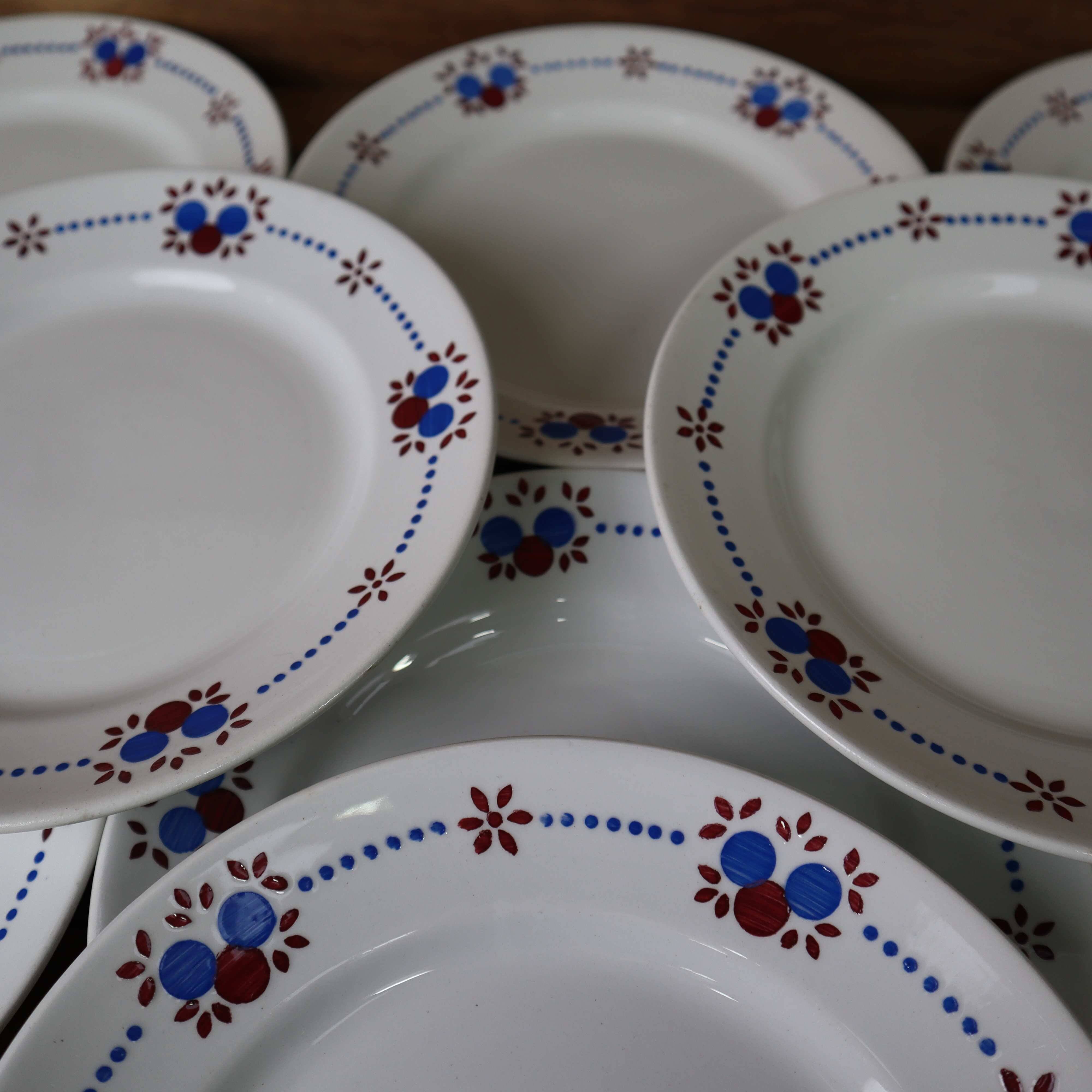 9 Old VF Paris flat plates 'pommettes'
