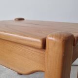 Vintage solid elm bedside table