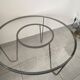 1960s metal and glass coffee table