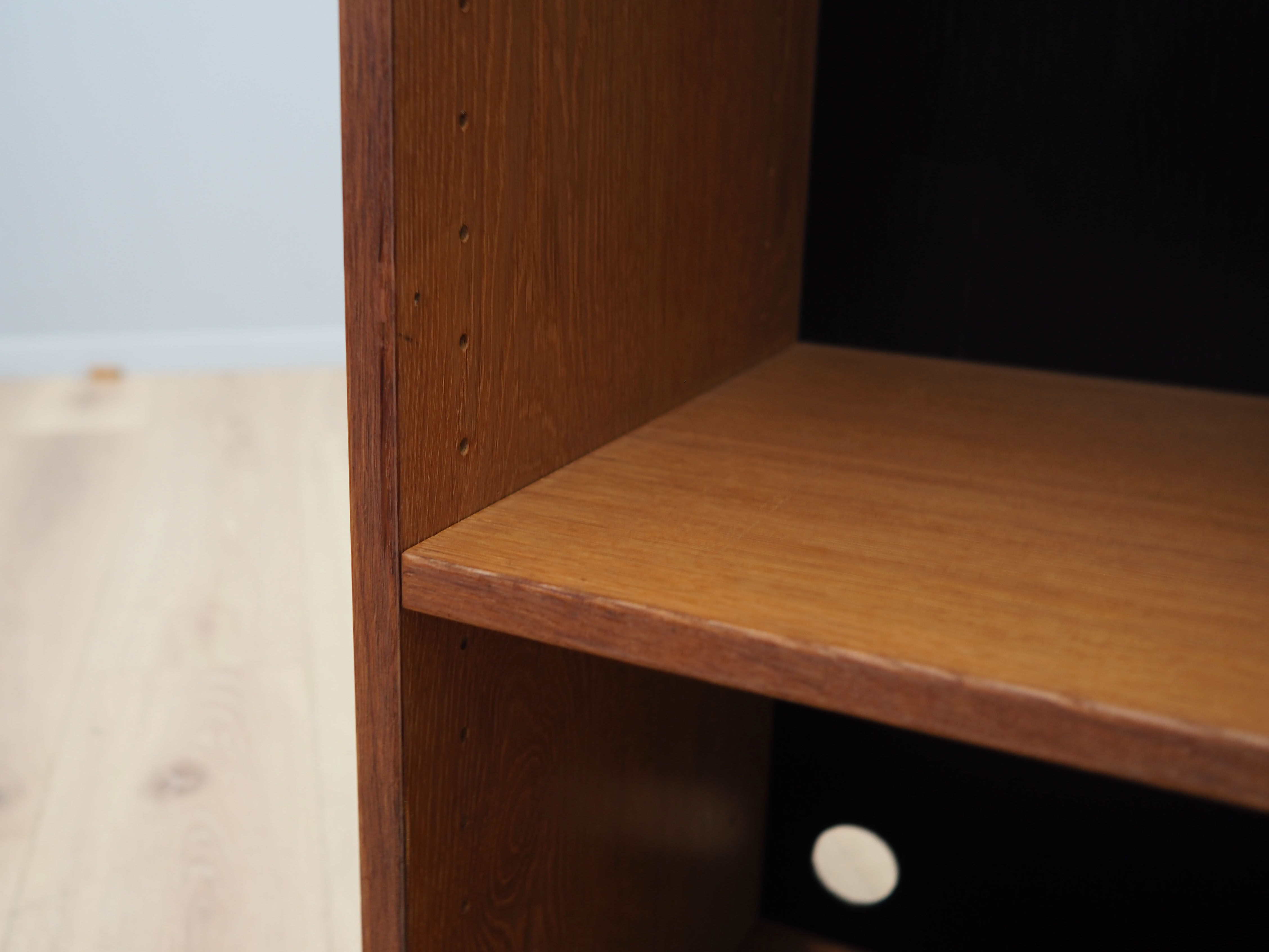 Oak bookcase, Danish design, 1970s, manufactured by ÆJM Møbler