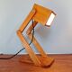 Articulated wooden desk lamp, 1960s-70s