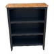 Old wood and black bookshelf