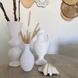 Trio de vases blancs