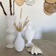Trio of white vases