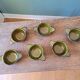 6 glazed clay bowls