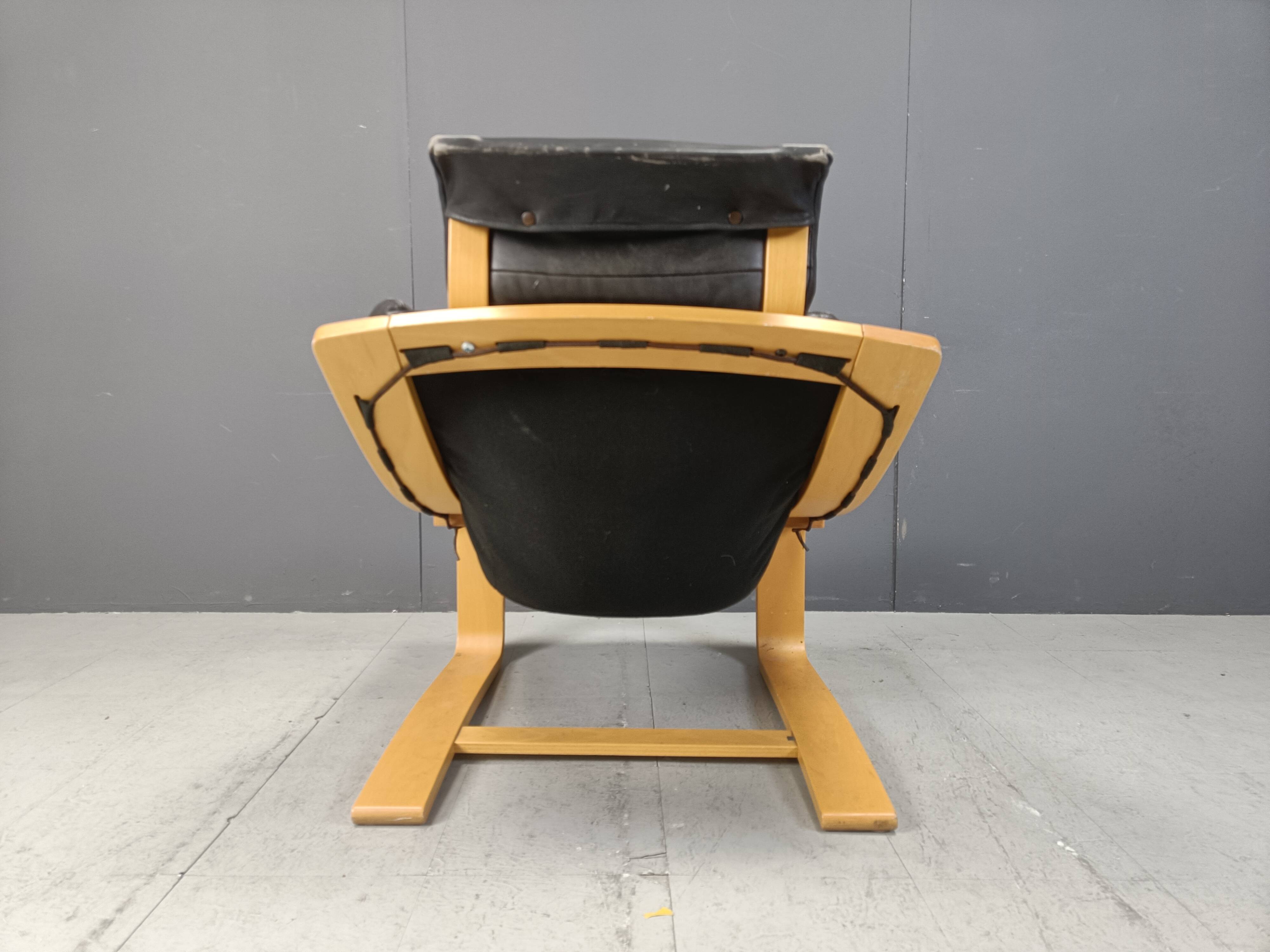 Fauteuil suédois Kroken par Ake Fribyter pour Nelo Möbel, années 1970