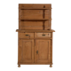 Antique pine dresser – European rustic furniture with shelves – circa 1940