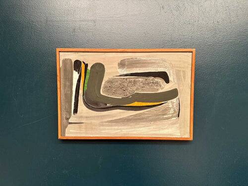 Huile sur toile originale suédoise – “Composition” attribuée à Olof Arén