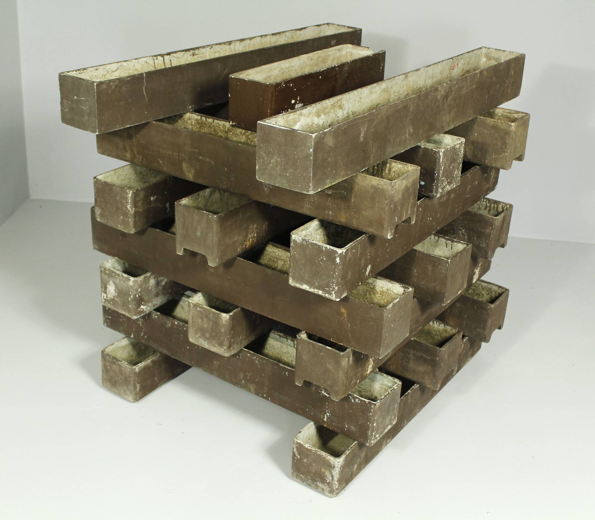 20 jardinières style Willy Guhl, années 1960