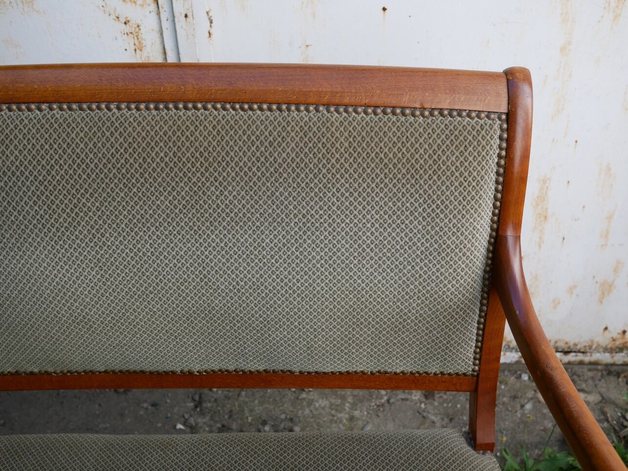 Sofa and 2 armchairs in wood and velvet with boudoirs empires