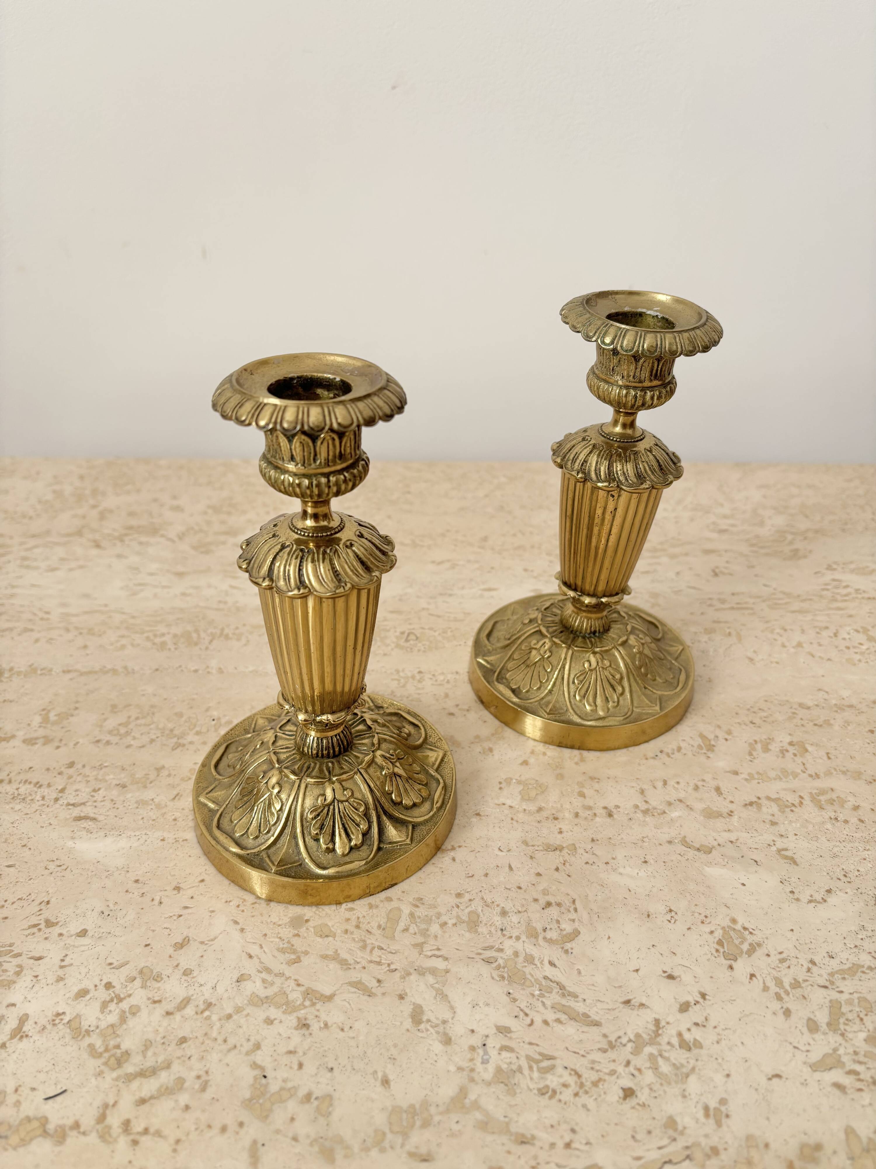 Pair of antique candlesticks